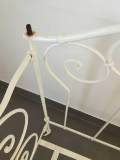 Lit Pliant En Fer Forgé Blanc