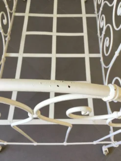 Lit Pliant En Fer Forgé Blanc