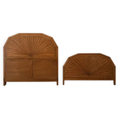 Lit époque art déco en marqueterie – décor rayonnant – vers 1925. ( omb)