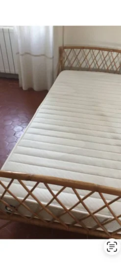 Lit rotin enfant une place
