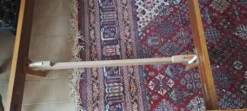 Lit rotin une place vintage années 1970 en bois blond