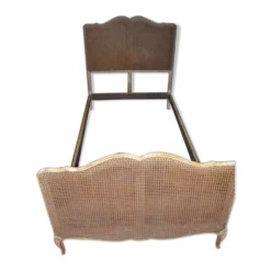 Lits cannés en paire, fin XIXème siècle, circa 1890