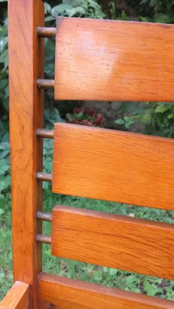 lit une personne en chêne blond années 50-60