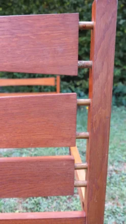 lit une personne en chêne blond années 50-60