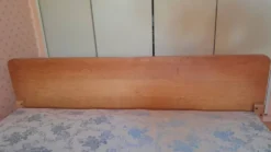Lit vintage en bois 120 cm – années 50/60 – esprit moderniste