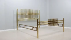 Lit vintage en laiton doré frigerio 1970s