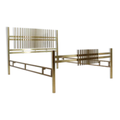 Lit vintage en laiton doré frigerio 1970s