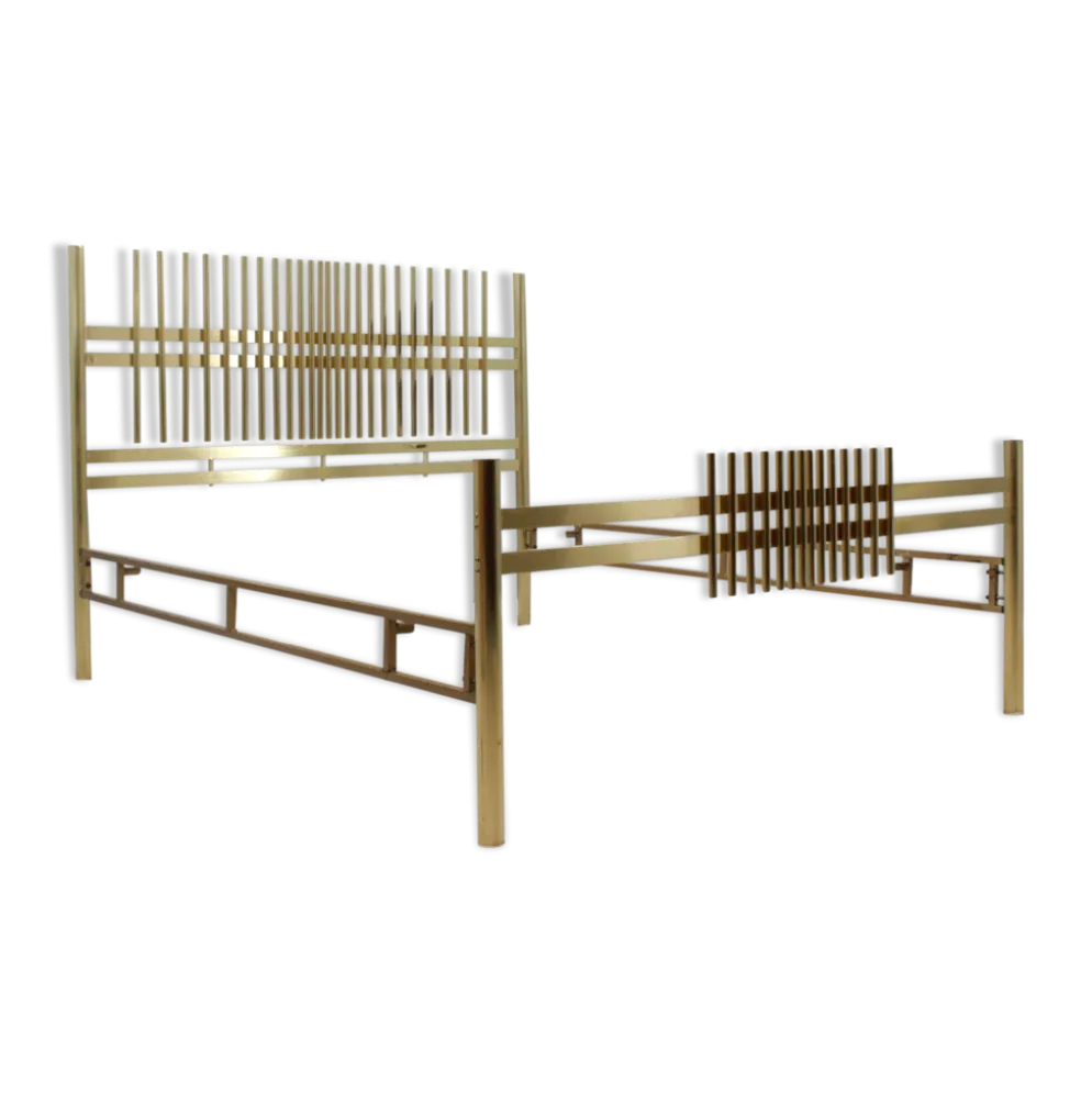 Lit vintage en laiton doré frigerio 1970s