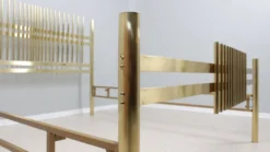 Lit vintage en laiton doré frigerio 1970s