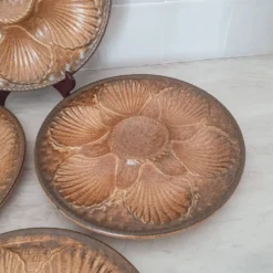 Longchamp / Assiettes à huîtres, coquillages, belons, fruits de mer, c