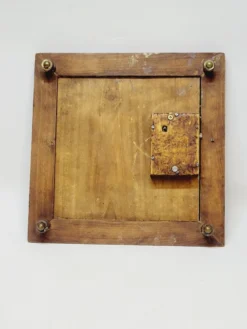 Longwy Dessous De Plat A Sonnette Carreau Faïence Émaillée Et Cadre En Bois