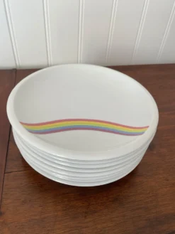 Lot 8 assiettes arc en ciel Tonika Kahla