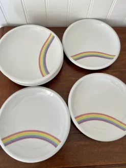 Lot 8 assiettes arc en ciel Tonika Kahla
