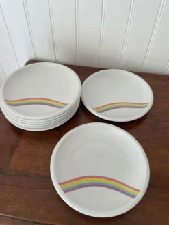 Lot 8 assiettes arc en ciel Tonika Kahla