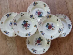 lot 6 assiettes creuses Sarreguemines "Agreste”