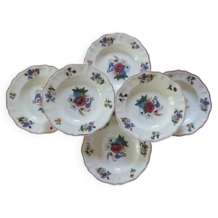 lot 6 assiettes creuses Sarreguemines "Agreste”
