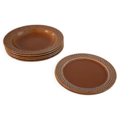 Lot 6 assiettes en faïence Made in Italie