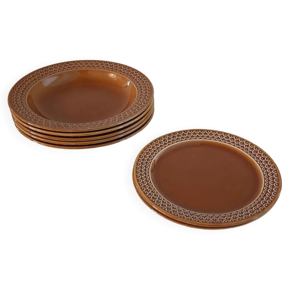 Lot 6 assiettes en faïence Made in Italie