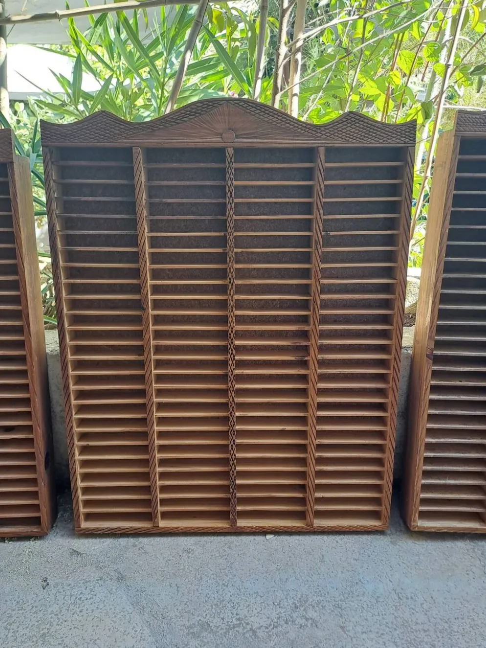 Lot 3 Casiers collection Rangement Bois Décoration casier d'imprimerie pour collections
