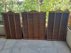 Lot 3 Casiers collection Rangement Bois Décoration casier d'imprimerie pour collections