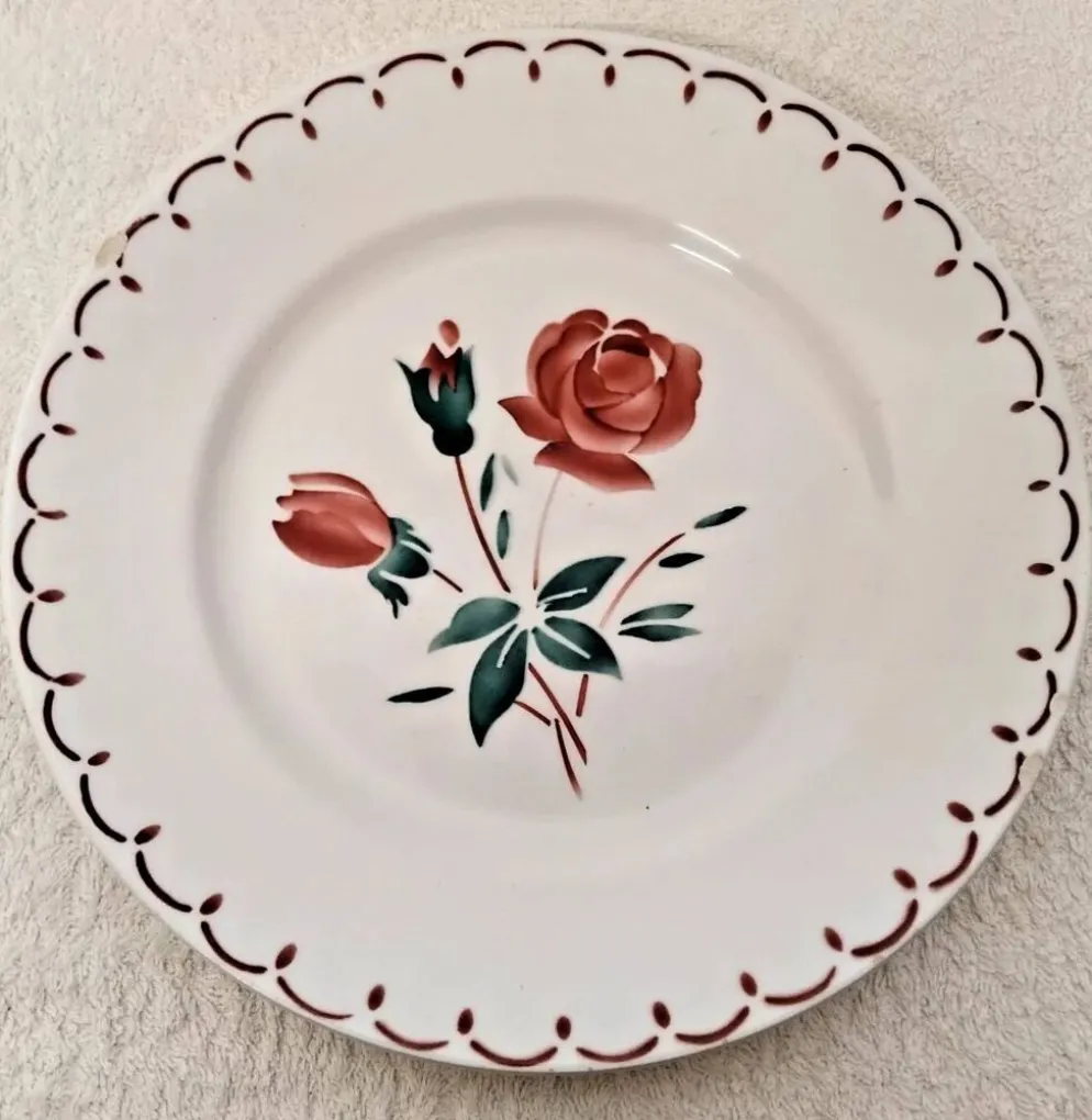 Lot de 5 Anciennes Assiettes Creuses Badonviller Vintage