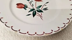 Lot de 5 Anciennes Assiettes Creuses Badonviller Vintage