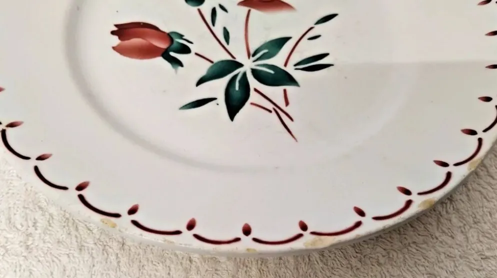 Lot de 5 Anciennes Assiettes Creuses Badonviller Vintage