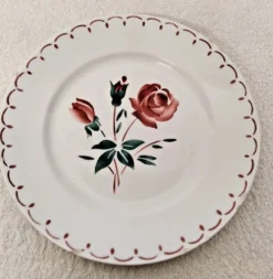 Lot de 5 Anciennes Assiettes Creuses Badonviller Vintage