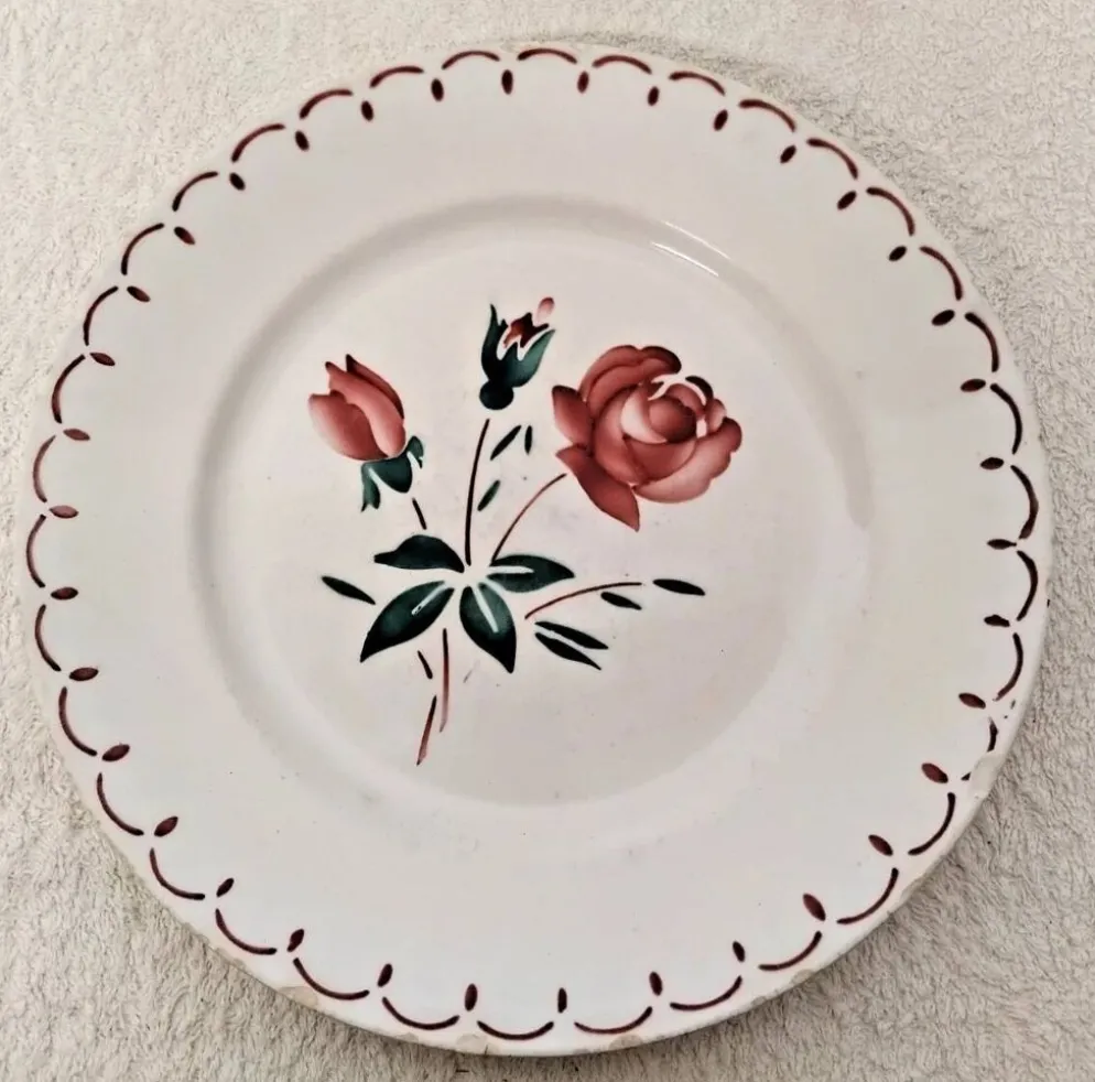Lot de 5 Anciennes Assiettes Creuses Badonviller Vintage