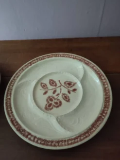 Lot de 6 anciennes assiettes à fondue