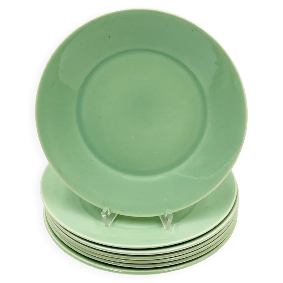 Lot de 7 assiettes a dessert Boch Frères