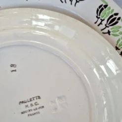 Lot de 5 assiettes a dessert Paulette de H.B.C Choisy Le Roi