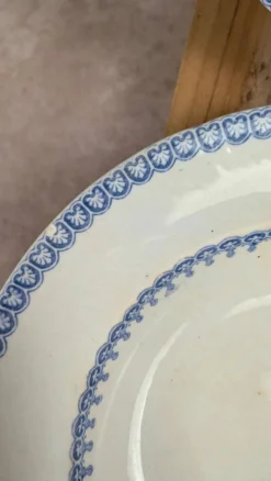 Lot de 4 assiettes anglaises anciennes – modèle Etruscan Border