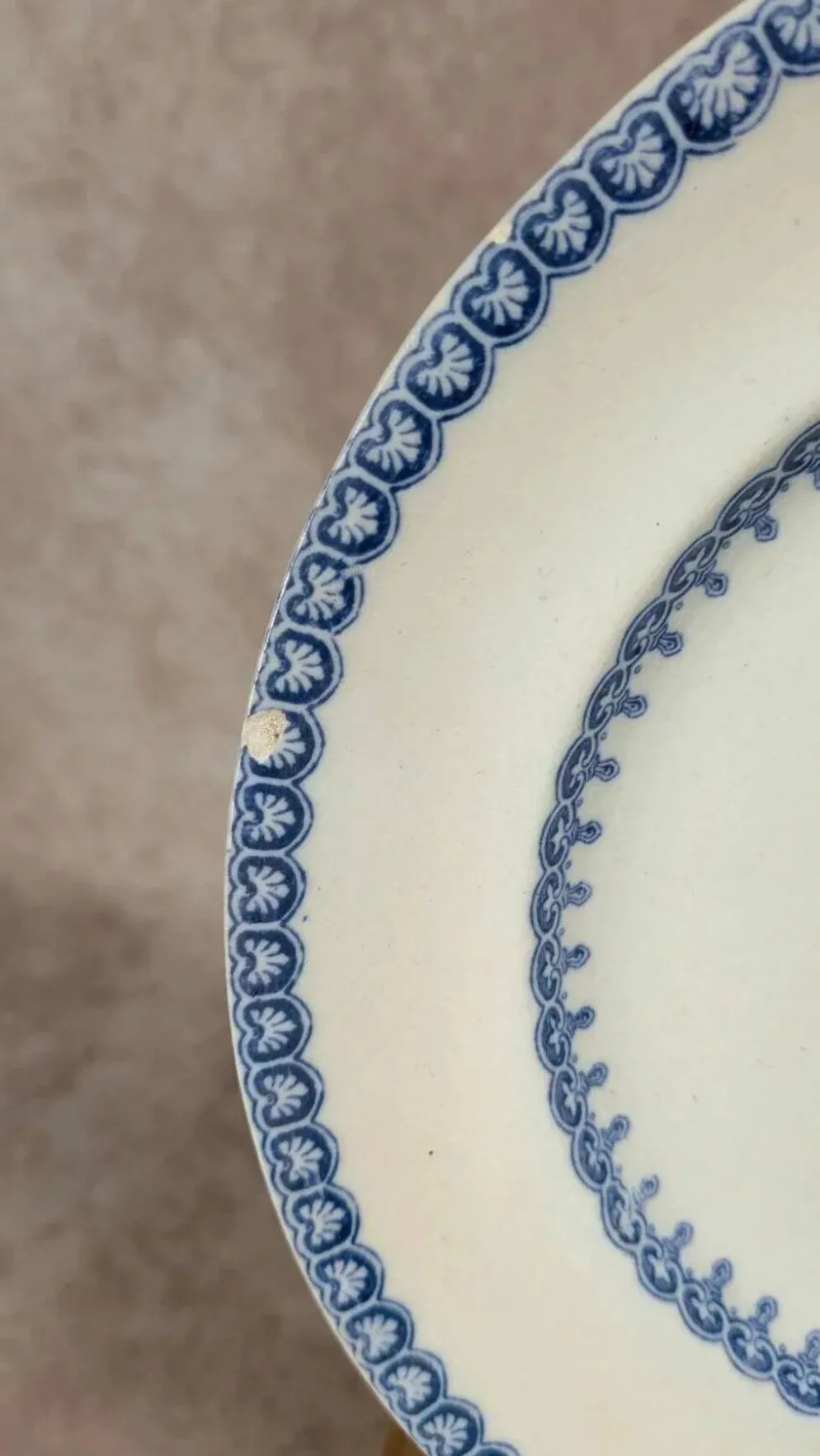 Lot de 4 assiettes anglaises anciennes – modèle Etruscan Border
