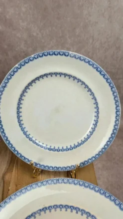 Lot de 4 assiettes anglaises anciennes – modèle Etruscan Border