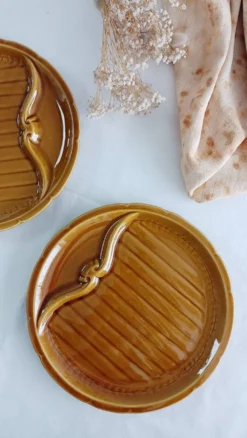 Lot de 2 assiettes à asperges Gien