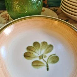 Lot de 5 assiettes calottes gien modèle kandy
