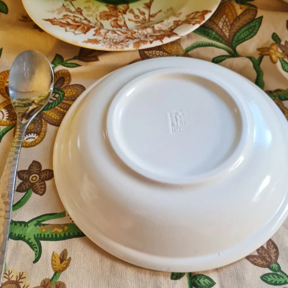 Lot de 5 assiettes calottes gien modèle kandy
