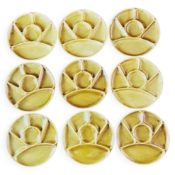 Lot de 9 assiettes à compartiments Gien