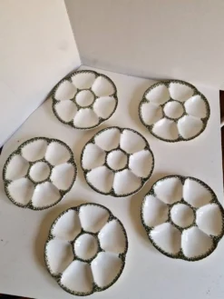 Lot de 6 assiettes coquillage huitre de la manufacture de gien