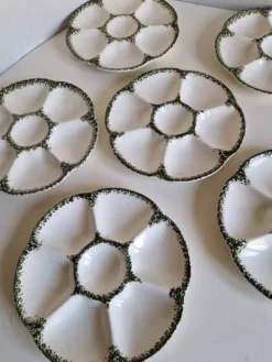 Lot de 6 assiettes coquillage huitre de la manufacture de gien