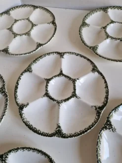 Lot de 6 assiettes coquillage huitre de la manufacture de gien