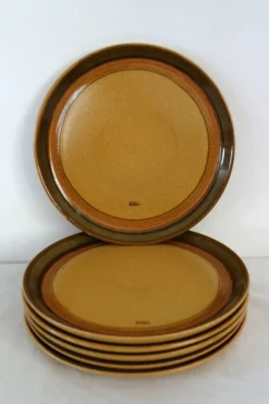 Lot de 6 assiettes céramique publicitaire « Esso »