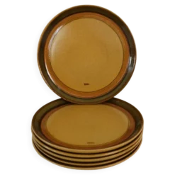 Lot de 6 assiettes céramique publicitaire « Esso »