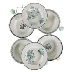 Lot de 6 assiettes creuses anciennes