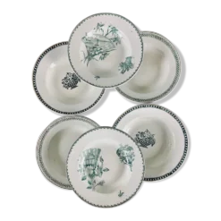 Lot de 6 assiettes creuses anciennes