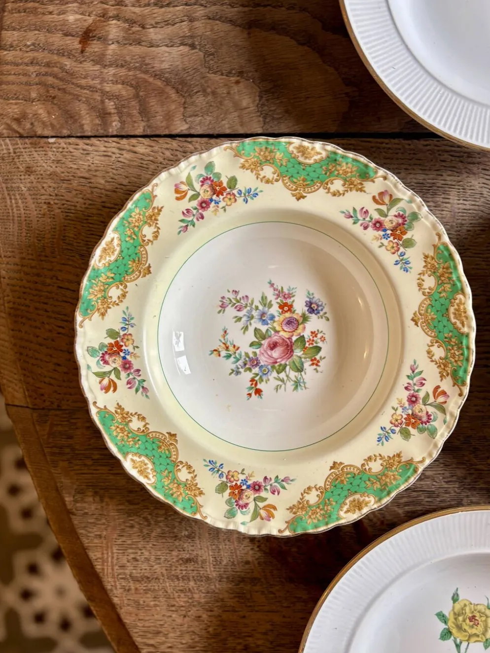 Lot de 6 assiettes creuses anciennes dépareillées