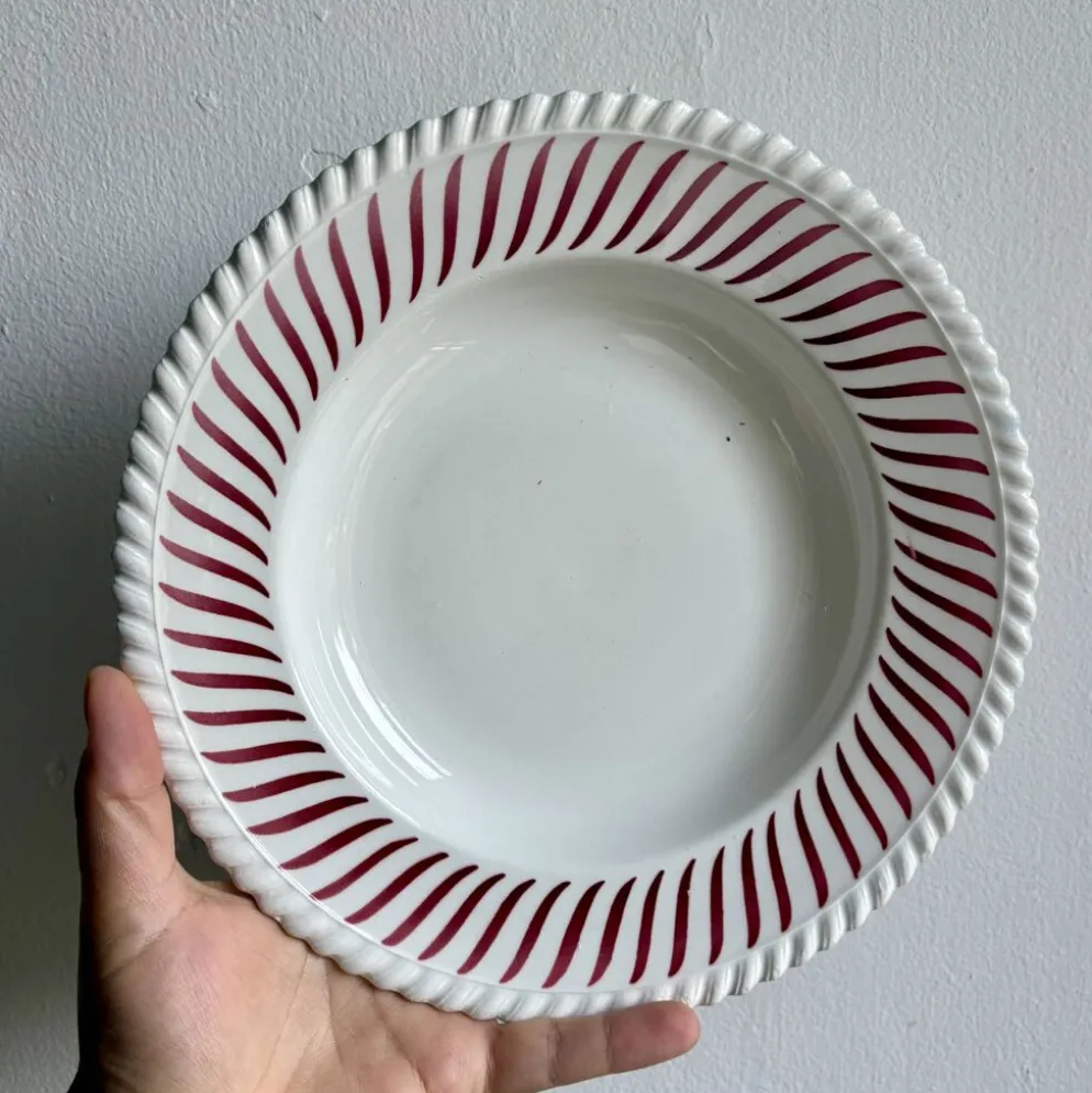 Lot de 6 assiettes creuses anciennes dépareillées (L4)