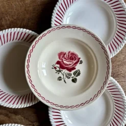 Lot de 6 assiettes creuses anciennes dépareillées (L4)