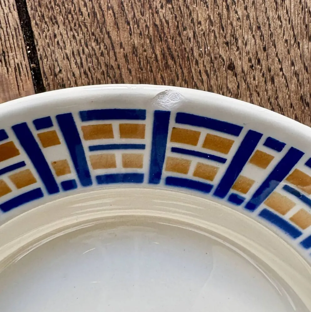 Lot de 6 assiettes creuses anciennes - Robinson de Badonvillier